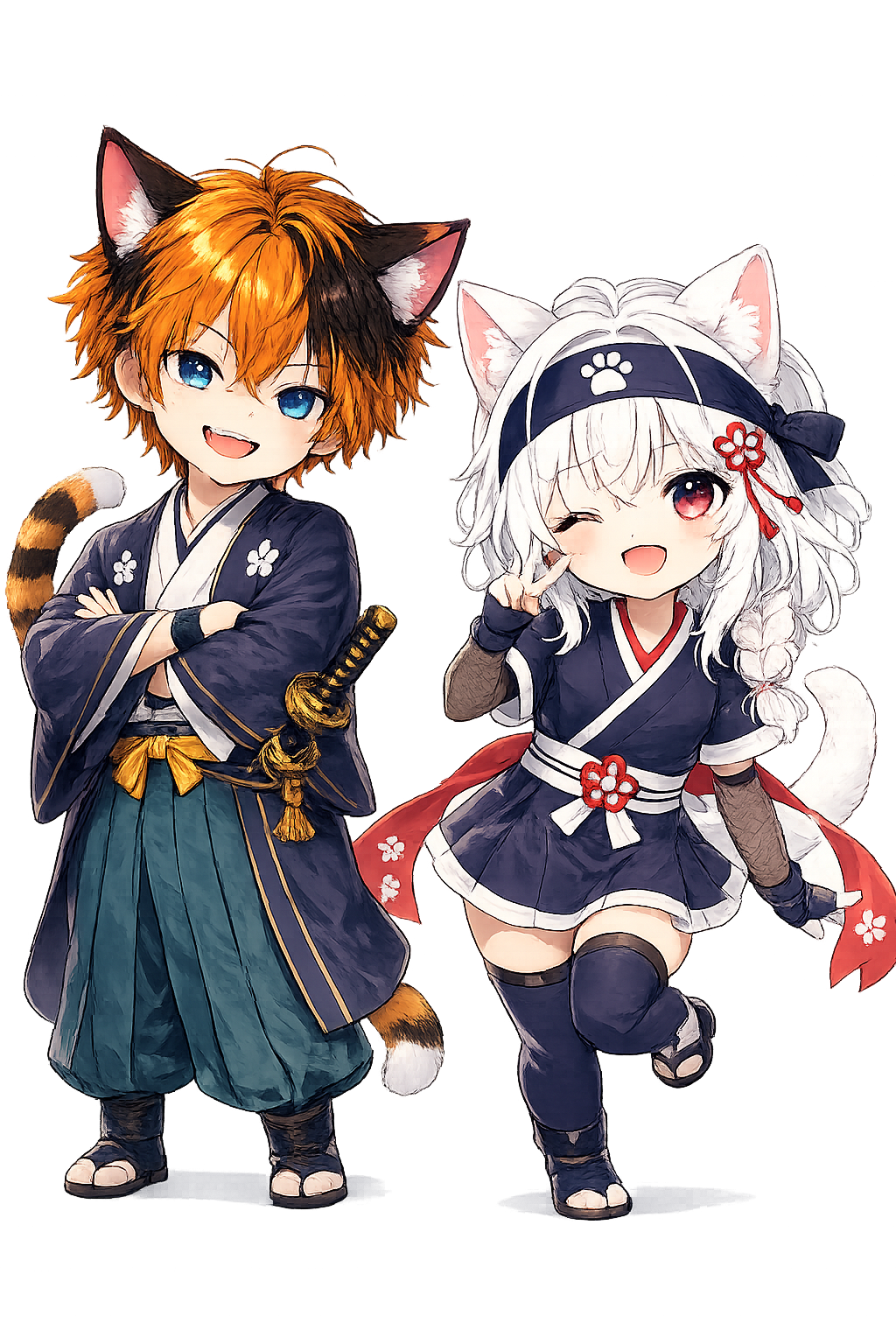 Smiling Fuji and waving Yuki are ready to meet you